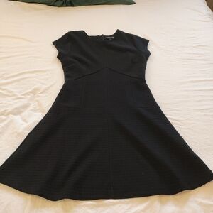 Banana Republic Black Cap Sleeve Fit-and-Flare Mini Dress.  Size 8